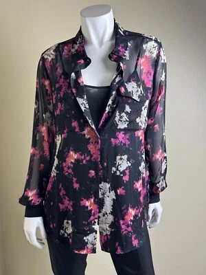 $89 DKNY Women’s Long Sleeves Top Sz L .  (B.141) - Image 1 of 4