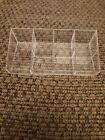 CLEAR ACRYLIC 7 COMPARTMENT COSMETIC MAKE-UP ORGANIZER 3.75"L x 7"W 