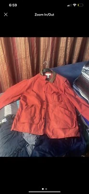 Vintage Banana Republic Denim Jacket Coat With Leather Collar - Image 1 of 2