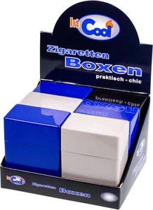 6 x Zigarettenbox XXL farbig sortiert 40er stabilem Kunststoff mit Sprungdeckel - Bild 1 von 2