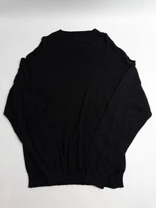 Conte Di Milano Sweater Mens XL Black Rayon Blend Pullover Long Sleeve Solid - Picture 1 of 7