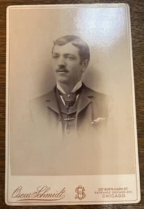 Gentleman Cabinet Card Oscar Schmidt Chicago Illinois - Picture 1 of 5