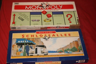Monopoly  - alte lange DM Ausgabe + Schlossallee -  2x Parker - 80er - Bild 1 von 4