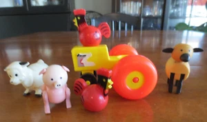 Vintage Fisher Price Farm Animals & Tractor Chickens Pig Sheep McDonald's Sheep - Picture 1 of 8