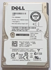 300 GB SAS Dell HUC106030CSS600 10000 RPM 16MB HDD 2.5 " Internal Hard Drive - Picture 1 of 1