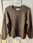 Old Navy Dark Brown Melange Cozy Shaker-Stitch Pullover Sweater Size XS