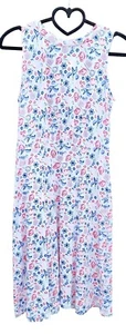 MARKS & SPENCER Womens Pink White Multi-Coloured Floral Sleeveless Dress UK 8 - Picture 1 of 5