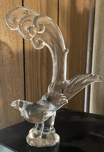 Heisey Asiatic Pheasant Clear Figure 10" - Picture 1 of 3