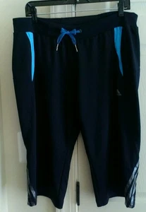 WOMENS Black/Blue Athletic Adidas Clima 365 short w/snaps on leg size L - Picture 1 of 4