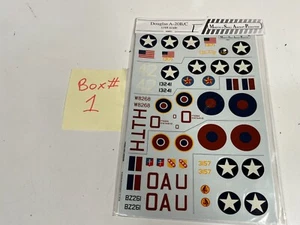 Hoja de calcomanías de avión MSAP Douglas A-20B/C 4851 - Imagen 1 de 1