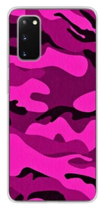 Coque en silicone imprimée compatible Samsung Galaxy S20 Plus Camouflage rose - Photo 1 sur 3