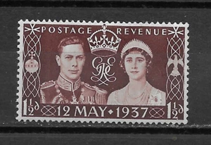 GREAT BRITIAN , CORONATION , 1937 , GEORGE VI , 11/2p STAMP. , PERF , VLH - Picture 1 of 1