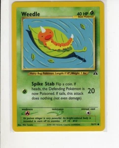 NEO DISCOVERY SET WEEDLE POKEMON CARD 70/75 EX/NM - Picture 1 of 1