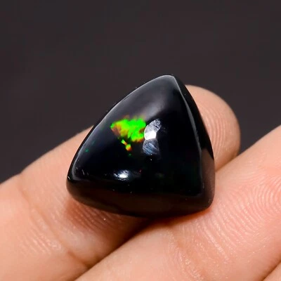 Черный опал драгоценный камень черный опал сердце кабошон welo огонь свободный черный опал 11 карат - Изображение 1 из 3