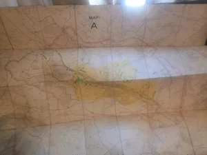 Edward Stanford Ltd 64" x 48" antica mappa in tessuto dell'area High Wycombe. - Foto 1 di 9