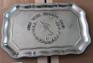 Vintage New York Athletic Club Zinn Tablett Wilton-Columbia PA 12,5" c.1950 - Bild 1 von 6