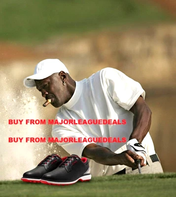 Tênis de golfe Nike Jordan ADG 5 Spikeless preto/vermelho FQ6642-001 masculino tamanho 9 - Imagem 1 de 4