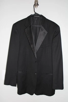 JOSEPH ABBOUD BLACK TIE 100% WOOL TUXEDO JACKET sz 44L solid evening / suit coat - Image 1 of 4