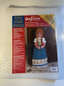 Uniek Quick Count Plastic Canvas Part Girl Doorstop 7 Mesh 12 pack NEW - Picture 1 of 2