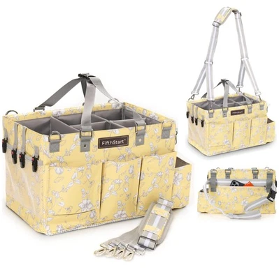 Carrito de limpieza multiusos con cintura, correa para el hombro, base de malla y 9 bolsillos... Foto 1 de 4