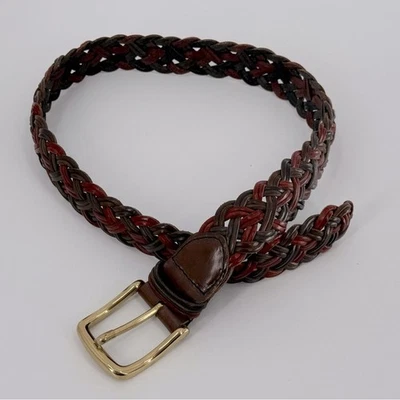 Lands' End Braided Multi Color Leather Belt 32 - Image 1 of 4