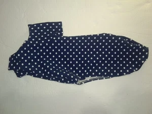 Weiße Punkte auf marineblauem JERSEY PJ SHIRT SPIELZEUG HUND ITALIENISCHER WINDHUND CHINESISCHES WAPPEN  - Bild 1 von 3