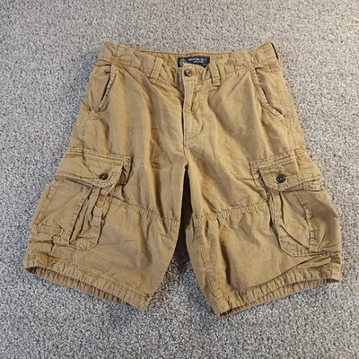 American Eagle Mens 32x11" Longboard Cargo Shorts Heavyweight Ripstop Tan Cotton - Image 1 of 4