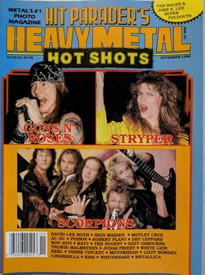 Hit Parader Magazine Hot Shots November 1988 Guns N Roses, Stryper, Motley Crue  - Image 1 of 4