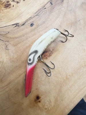 VTG Kautzky Lazy Ike 3 Red White Bait Lure Fishing Tackle - Image 1 of 3