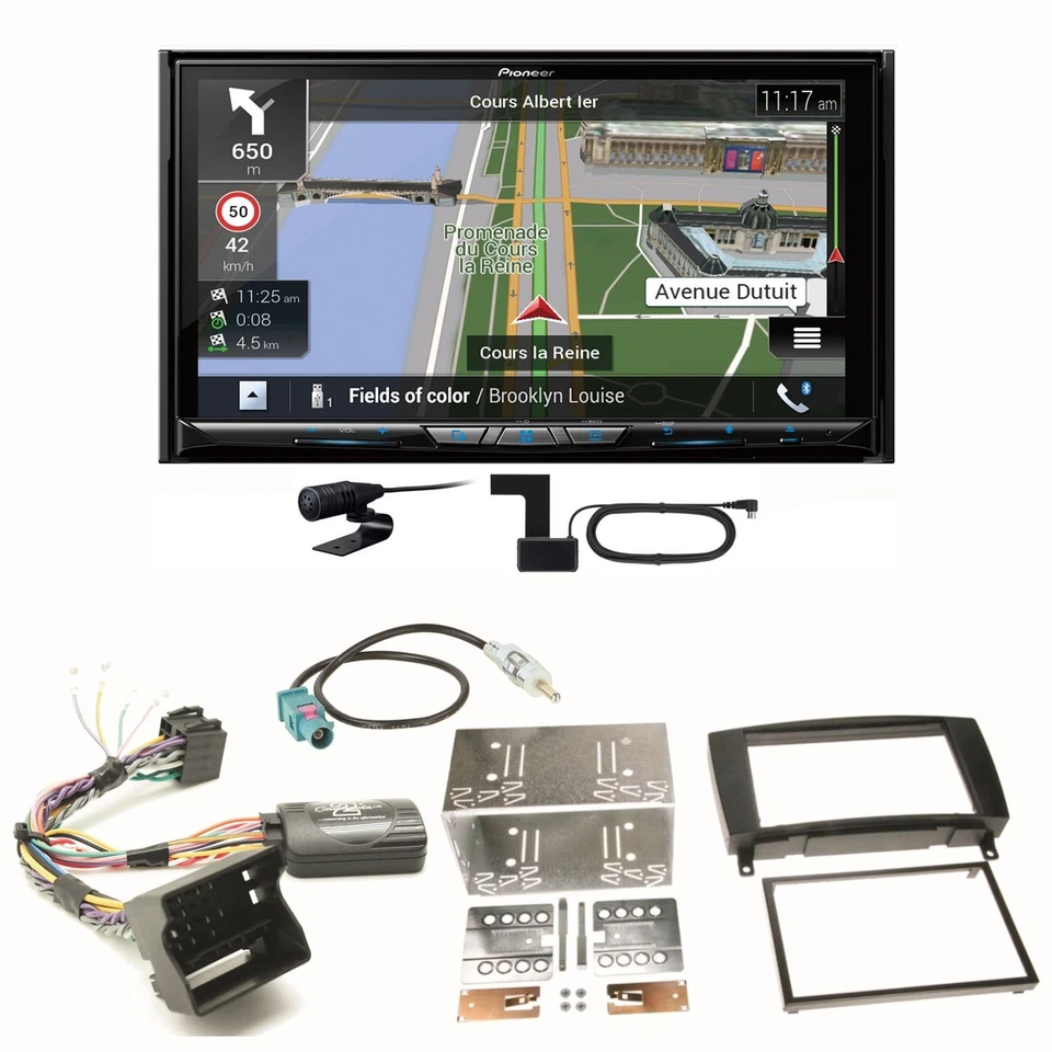 Pioneer AVIC-Z930DAB Navigation USB CD Einbauset für Mercedes CLK W209 Facelift - Bild 1 von 1
