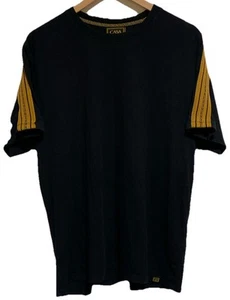 CASA MODA COUTURE T Shirt Mens Size XXL Gold Greek Stripe Black - Picture 1 of 9