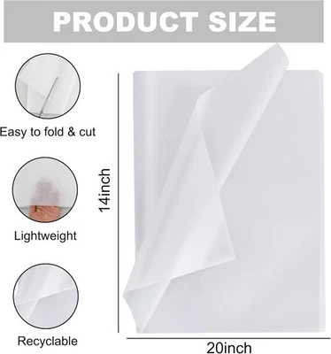 Papel de seda blanco 15" x 20" 20" x 30" embalaje embalaje amortiguación vacío relleno Foto 1 de 4