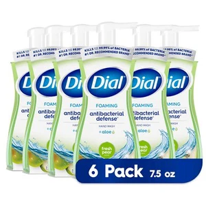 Dial Antibacterial Foaming Hand Wash Fresh Pear 6 Pack 7.5 Fl Oz Total - Picture 1 of 8