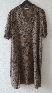 Leo Kleid KAFFE, petrified oak black animal, Gr. 40, V-Ausschnitt, neuwertig - Bild 1 von 1