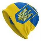 Ukraine Flag Skullies Beanies Hat Ukrainian Patriotic Unisex Cap Dual-Use Bonnet