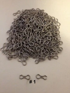 SIZE 1 STAINLESS STEEL SINKER EYES FITS HILTS & DO-IT MOLDS ( 250 PK) - Picture 1 of 1