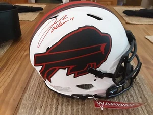 JOSH ALLEN SIGNED BUFFALO BILLS AUTHENIC LUNAR ECLISPR HELMET BECKETT CERT - Picture 1 of 6
