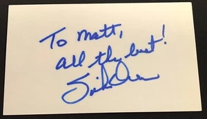 Spike Owen Boston Red Sox Signed Autographed 3x5 Index Card - Picture 1 of 2