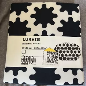 IKEA LURVIG Black White Pet Bed Cover outdoor pillow case inma bermudez cat dog - Picture 1 of 3