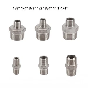 Instalación de tubería BSP de acero inoxidable de 1/2" 3/4" 1" codo hembra/masculino pezón de 90 grados - Imagen 1 de 34