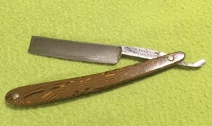 Vintage ~ D. Peres So linger ~ Straight Razor ~ Number 118 ~.Wood Grain Look - Picture 1 of 7