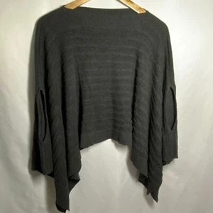 Poncho pullover Lululemon Forward Flow maglia mantello grigio scuro yoga atletico taglia unica - Foto 1 di 10