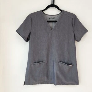 Blusa Médica Figs Casma Tres Bolsillos Gris Grafito Elastizada Enfermera Ropa de Trabajo S - Imagen 1 de 7