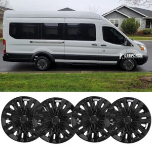 4x 16" Snap On Full Hub Caps Wheel Covers For Ford Transit 150 250 350 2015-2024 - Picture 1 of 13