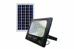 FARO FARETTO LED SMD 200W CON PANNELLO SOLARE RICARICABILE ENERGIA CREPUSCOLARE - Foto 1 di 1