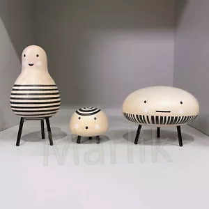 SET of 3 Ikea DVARGTALL DVÄRGTALL Decorative Wooden Figures Figurines NEW in Box - Picture 1 of 4