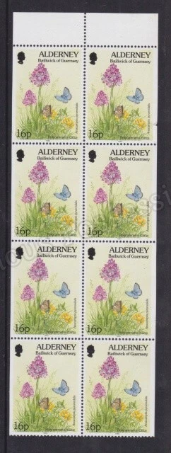 Alderney SG A70AB MNH MINT STAMP BOOKLET PANE 16p BUTTERFLIES 1994 - Image 1 of 1