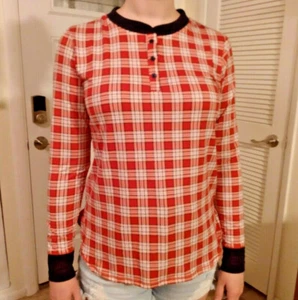 Simply Vera Wang Sleep Shirt Red Plaid Starlight Ladies Size Small NEW w/Tags - Picture 1 of 7