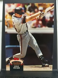 1992 Stadium Club San Francisco Giants Baseball Card #417 Steve Decker