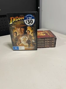 Indiana Jones DVD Bundle DVD x5 Kingdom Skull + Bonus Material Boxset - Picture 1 of 4